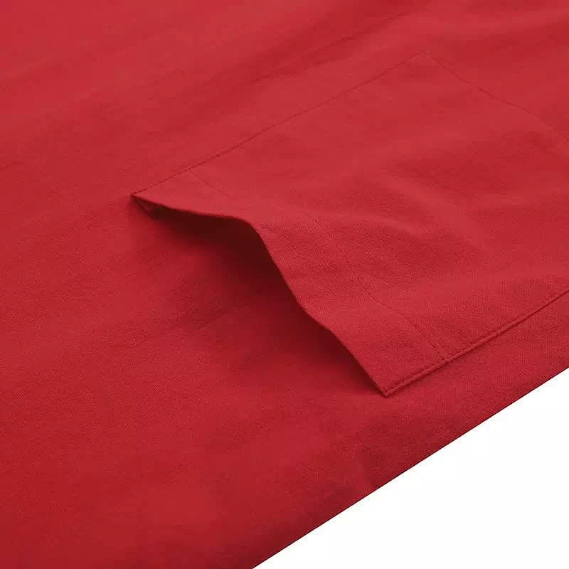 come4buy.com-Women Cotton Midi Casual Solid Long Sundress Female Loose V-neck