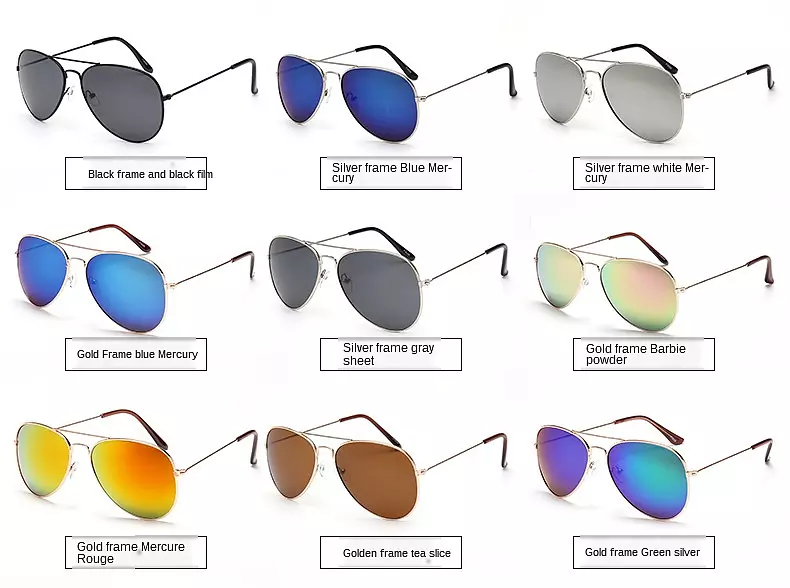 come4buy.com-Classic Unisex Aviation Blue Sunglasses Driving Mirror Sun Glasses