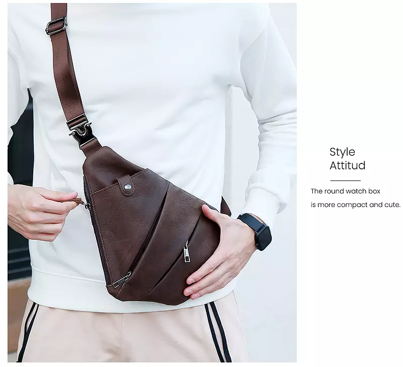 come4buy.com-High Quality Genuine Leather Men Messenger Bag