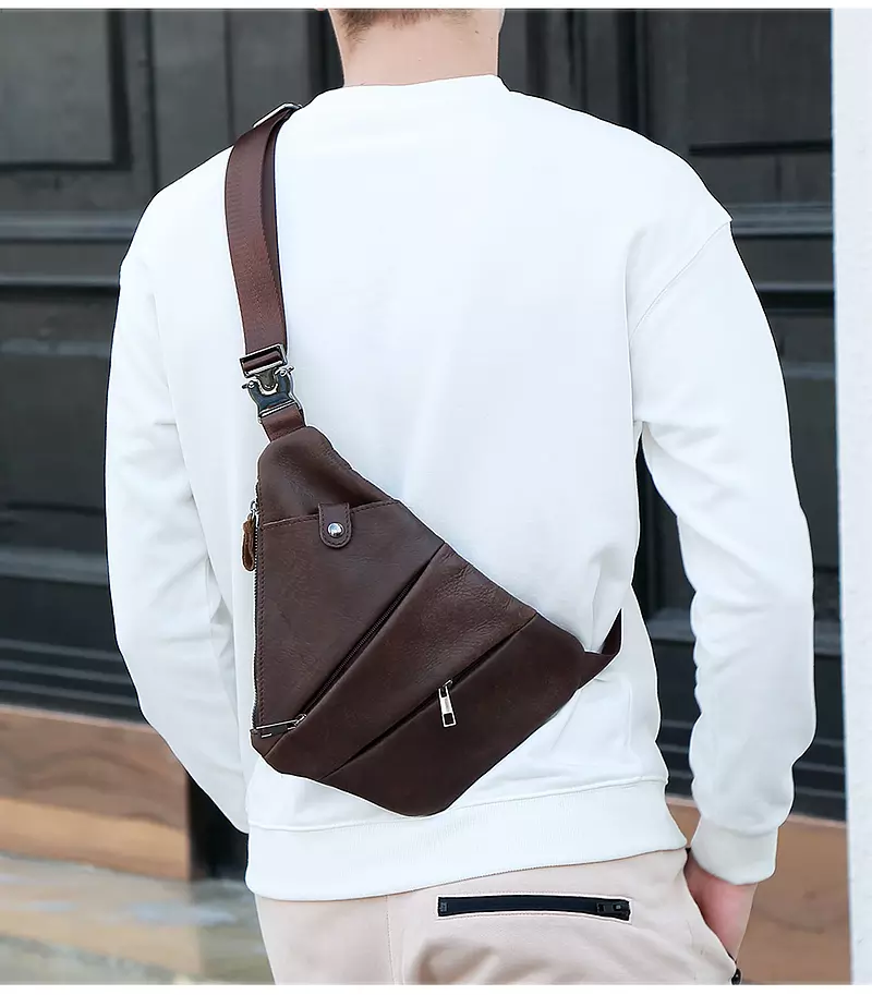 come4buy.com-High Quality Genuine Leather Men Messenger Bag
