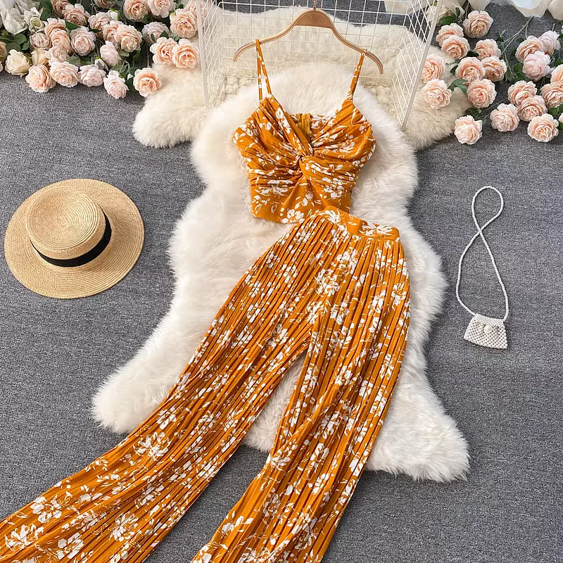 come4buy.com-Summer Women Sexy Printed Two Piece Set