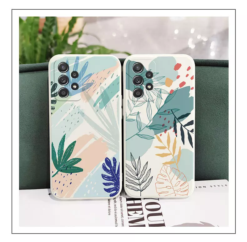 come4buy.com-Silicone Case For Samsung A71 Leaves Printing