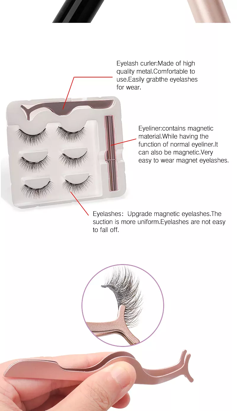 come4buy.com-3d Magnetic Eyelashes Mink False Lashes