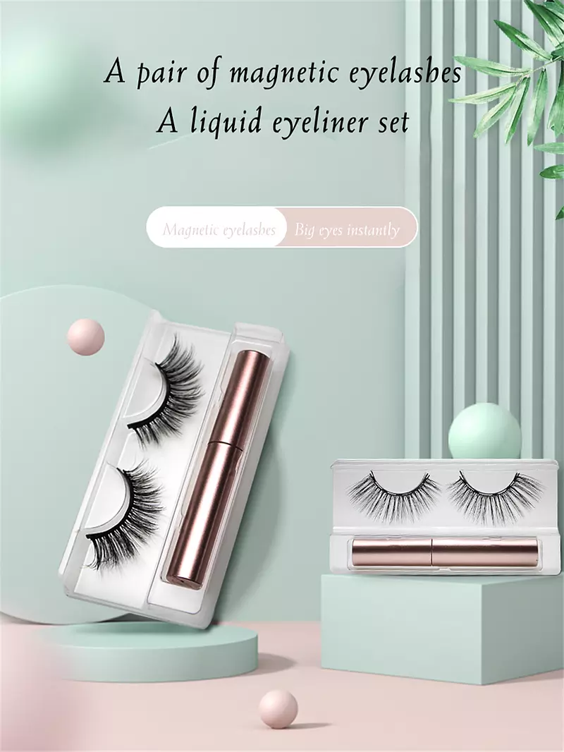 come4buy.com-3D Mink False Eyelash Magnetic Eyeliner Tweezer Kit