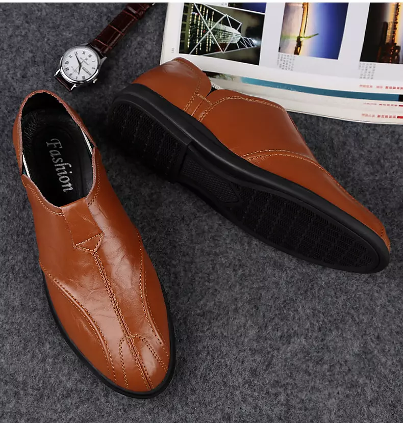 come4buy.com-Men Shoes Leather Comfortable Breathable Flats