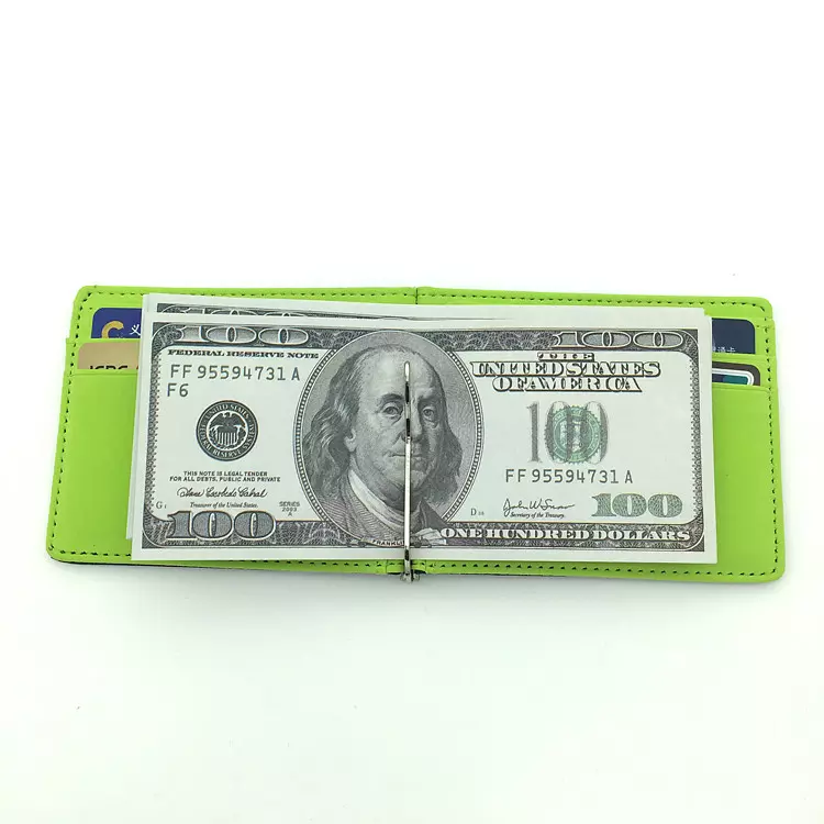 come4buy.com-Slim Men's Leather Money Clips Wallets