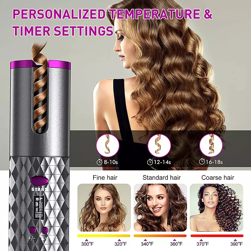 come4buy.com-USB Chargeable Automatic Hair Curler