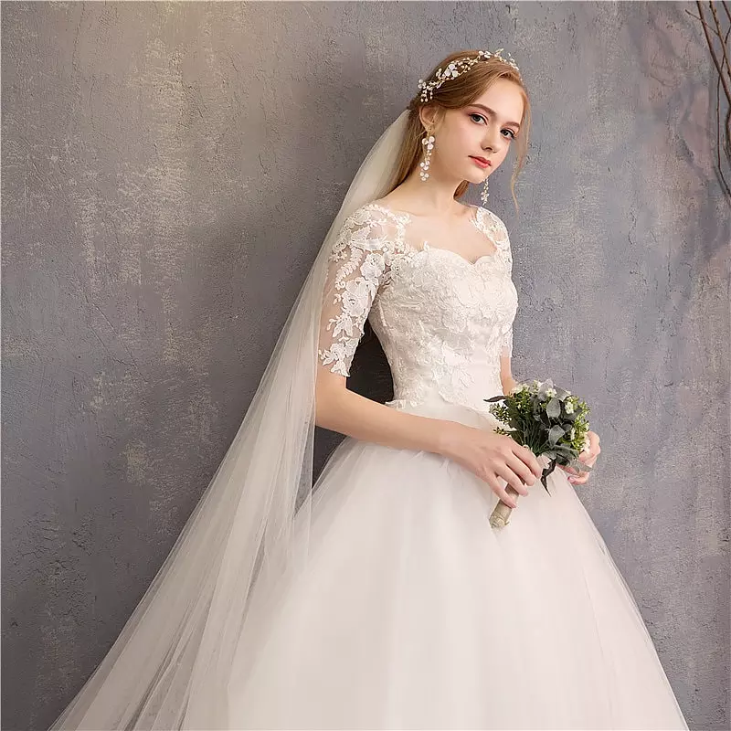 come4buy.com-Princess Illusion Wedding Dresses