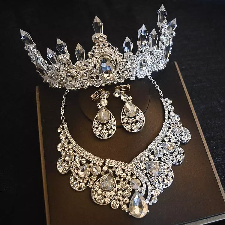 come4buy.com-Big Rhinestone Bridal Jewelry Sets