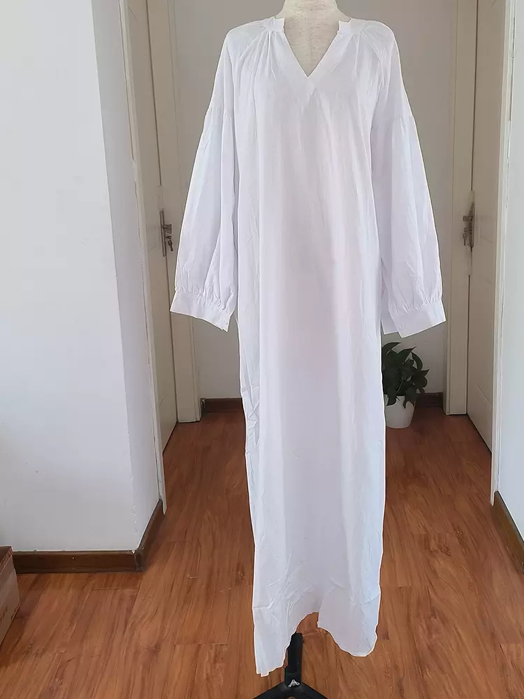 come4buy.com-エレガント モデスト モロッコ コットン ロング ドレス