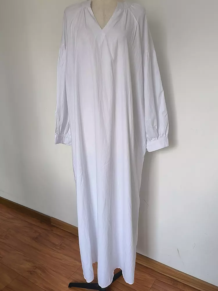 come4buy.com-Elegant Modest Morocco Cotton Long Dress