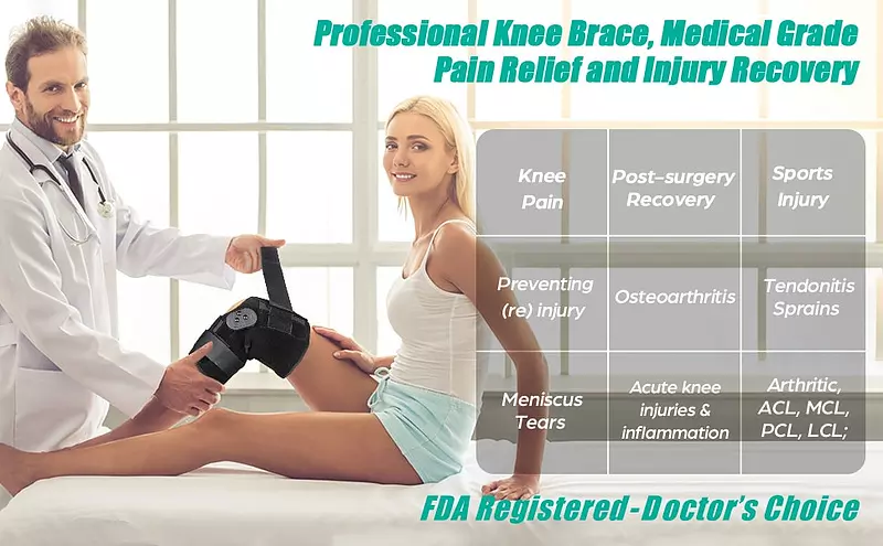 come4buy.com- Hinged Knee Brace Adjustable Knee Support Knee Pain Arthritis