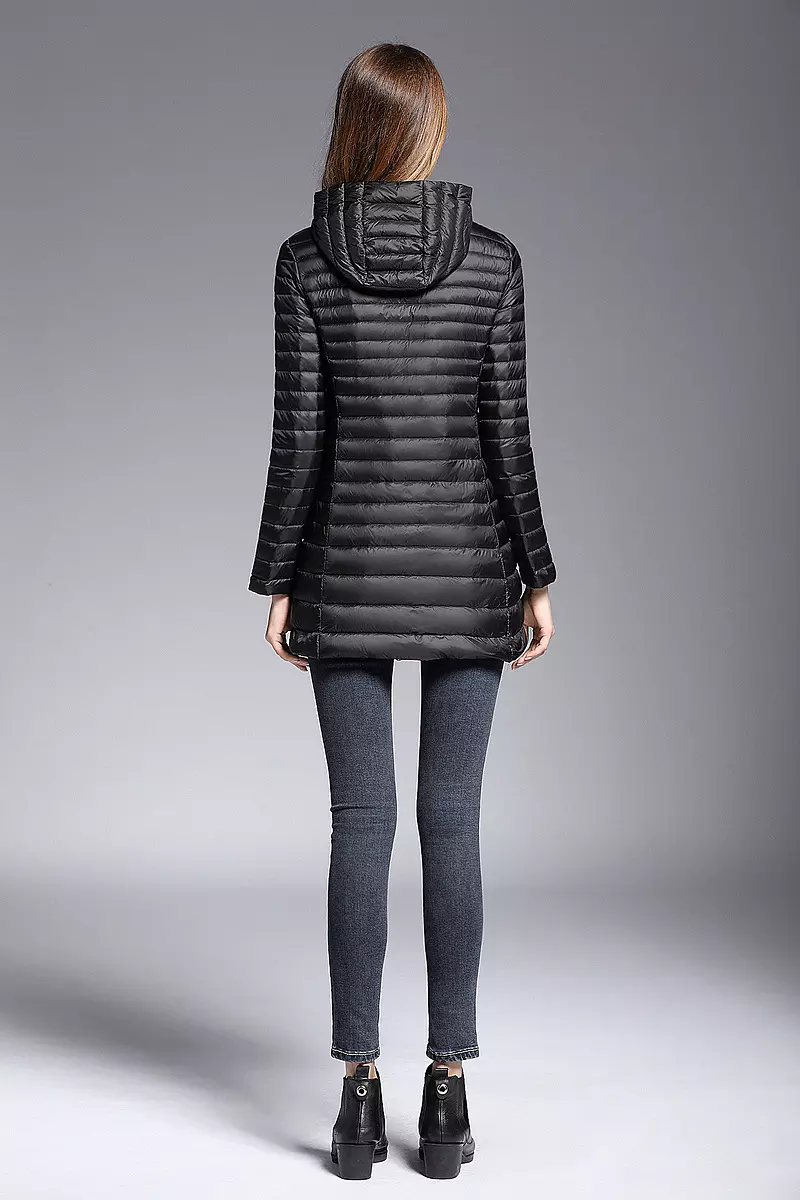 come4buy.com-Light Midi Long Hooded Puffer Jackets