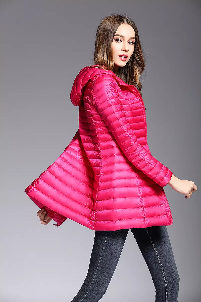 come4buy.com-Light Midi Long Hooded Puffer Jackets