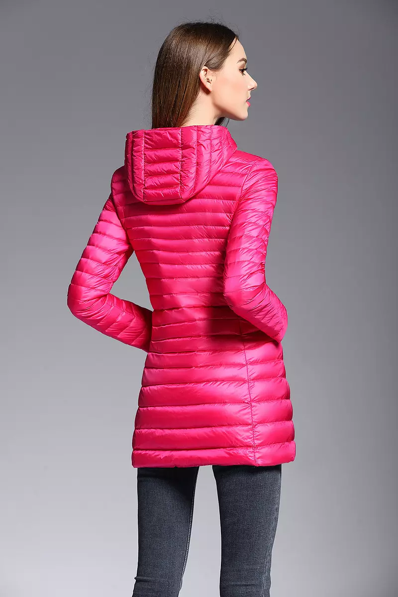 come4buy.com-Light Midi Long Hooded Puffer Jackets