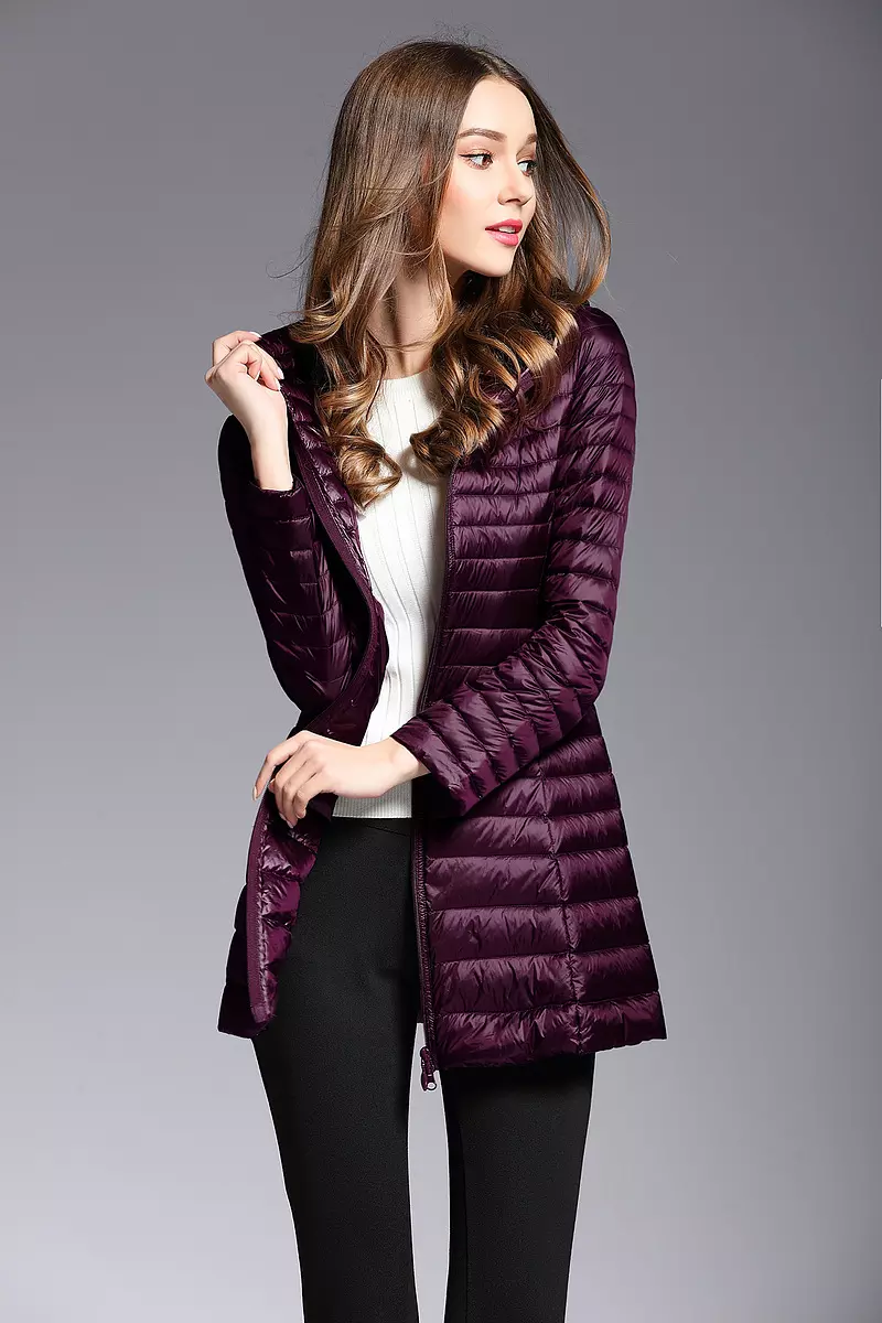 come4buy.com-Light Midi Long Hooded Puffer Jackets