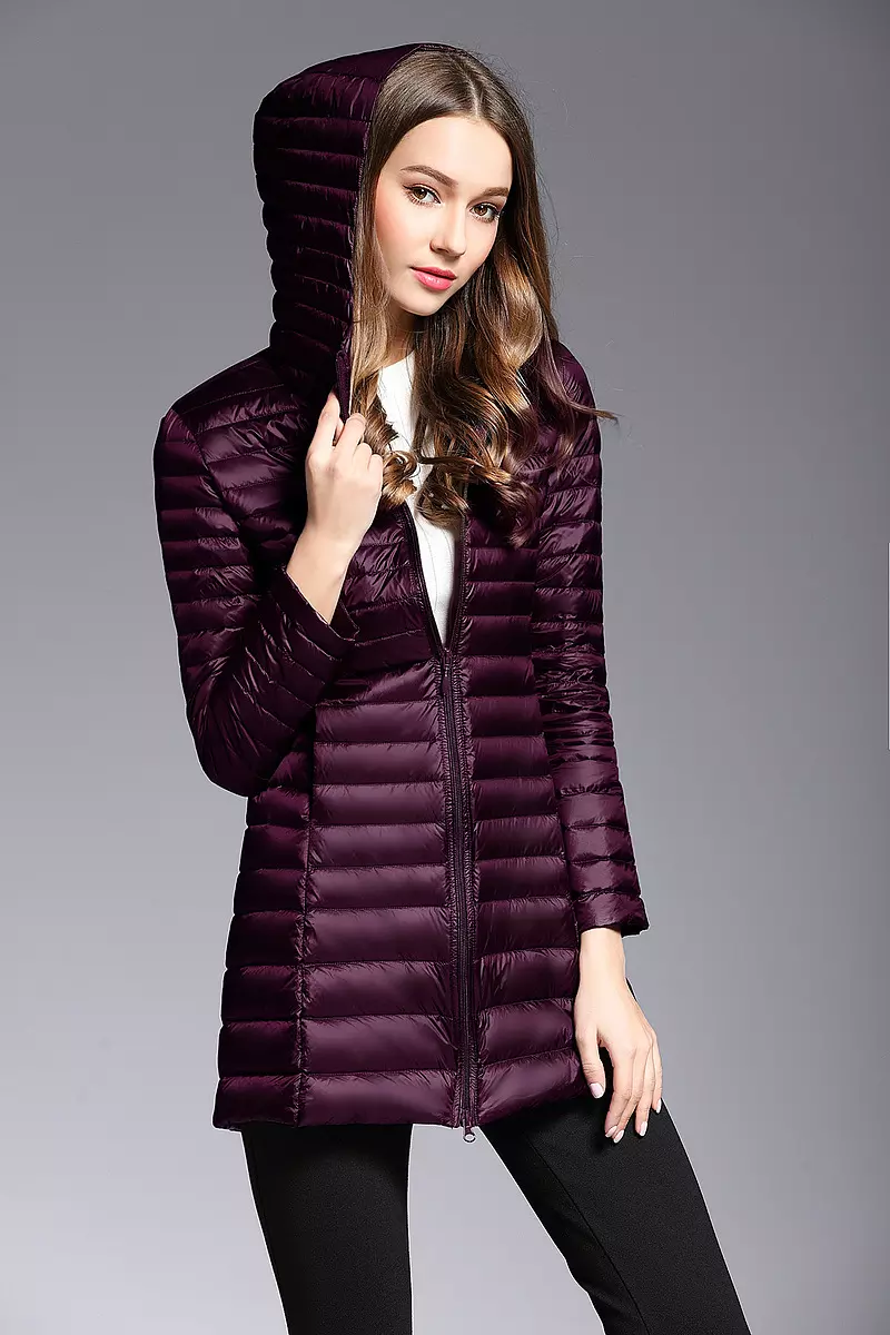 come4buy.com-Light Midi Long Hooded Puffer Jackets