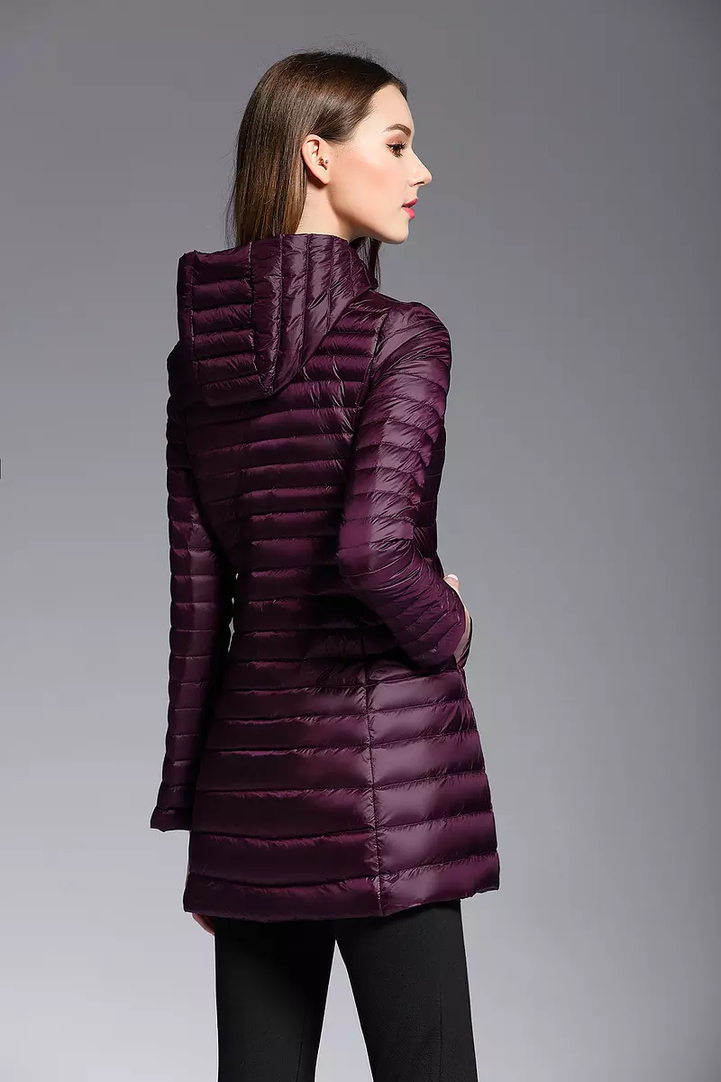 come4buy.com-Light Midi Long Hooded Puffer Jackets