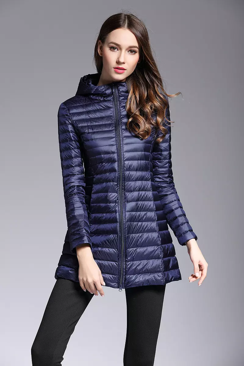 come4buy.com-Light Midi Long Hooded Puffer Jackets