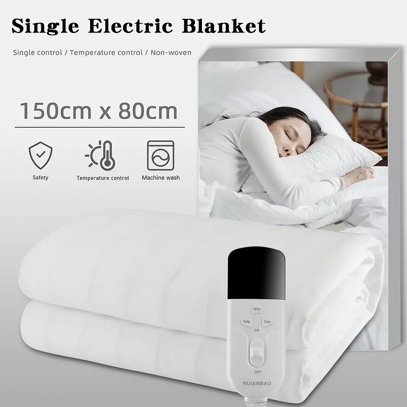 come4buy.com-Single Electric Blanket Pad Heating