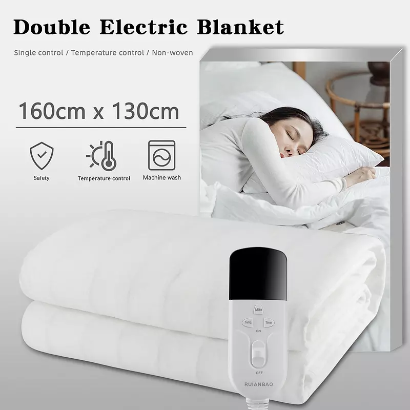 come4buy.com-Double elektresch Decken gehëtzt Wanter Bett