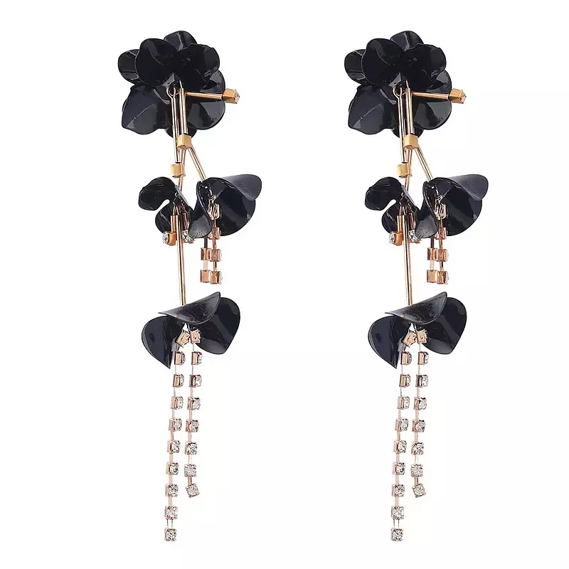 come4buy.com-Long Flower Tassel Earrings For Woman Party