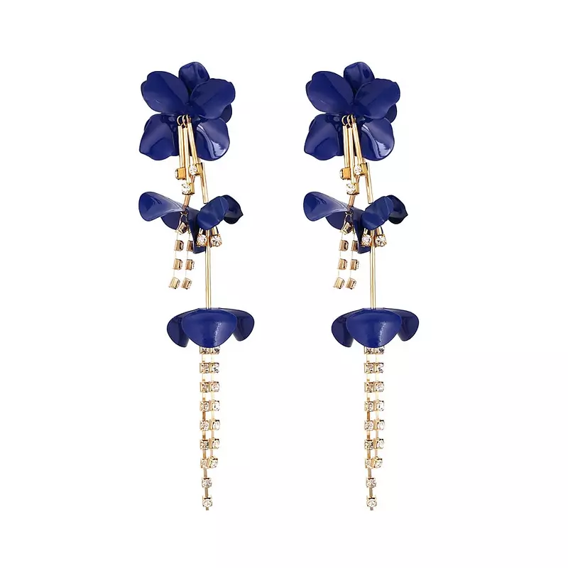 come4buy.com-Long Flower Tassel Earrings For Woman Party