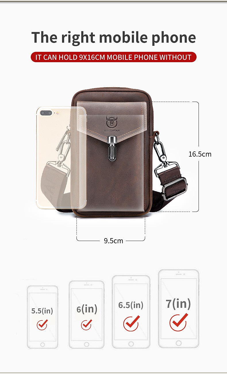 come4buy.com-Mobile Phone Bag Male 7-inch Shoulder Waist Packs