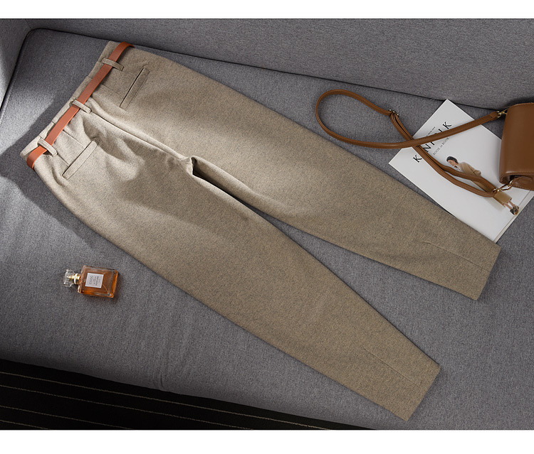 come4buy.com-Жаночыя жаночыя штаны ў карэйскім стылі з поясам і капры