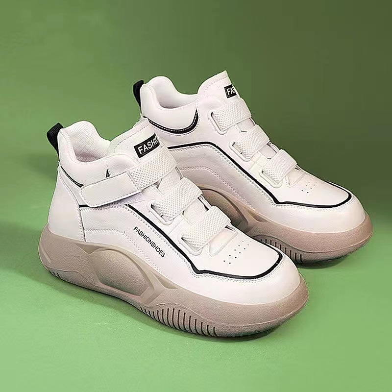 come4buy.com-High Top White Sport Shoes Casual Ankle Boots