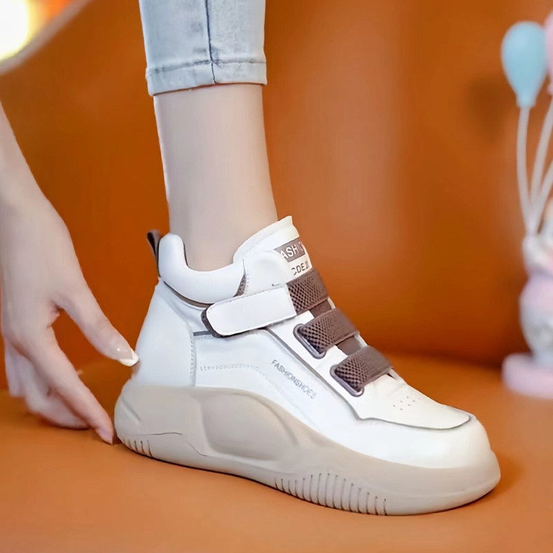 come4buy.com-High Top White Sport Shoes Casual Ankle Boots