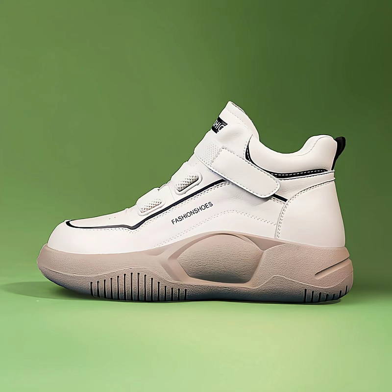 come4buy.com-Բարձր սպիտակ սպորտային կոշիկներ պատահական կոճ կոշիկներ