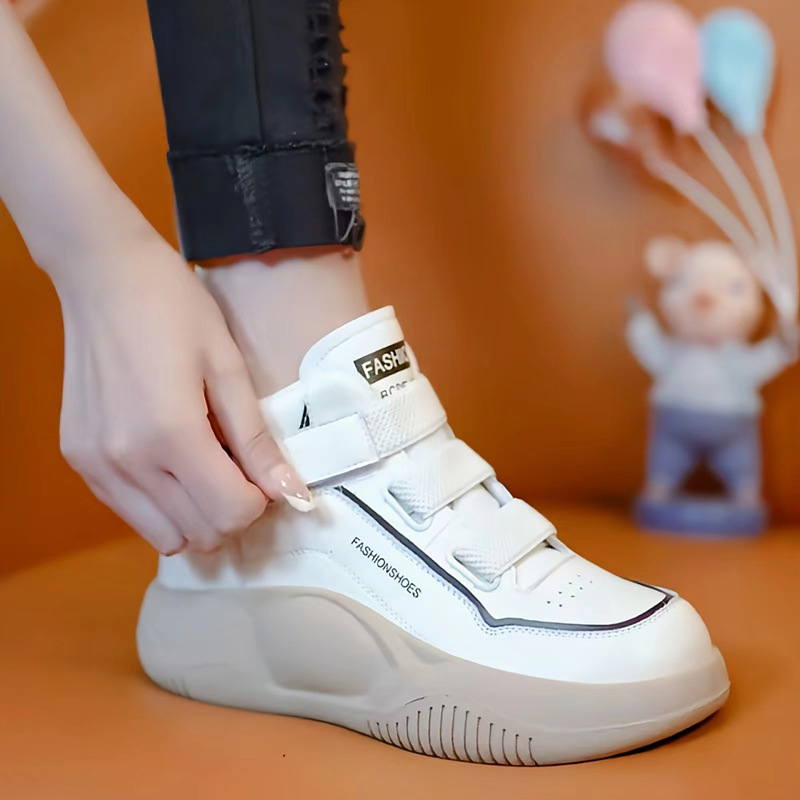 come4buy.com-High Top Białe buty sportowe Przypadkowe botki