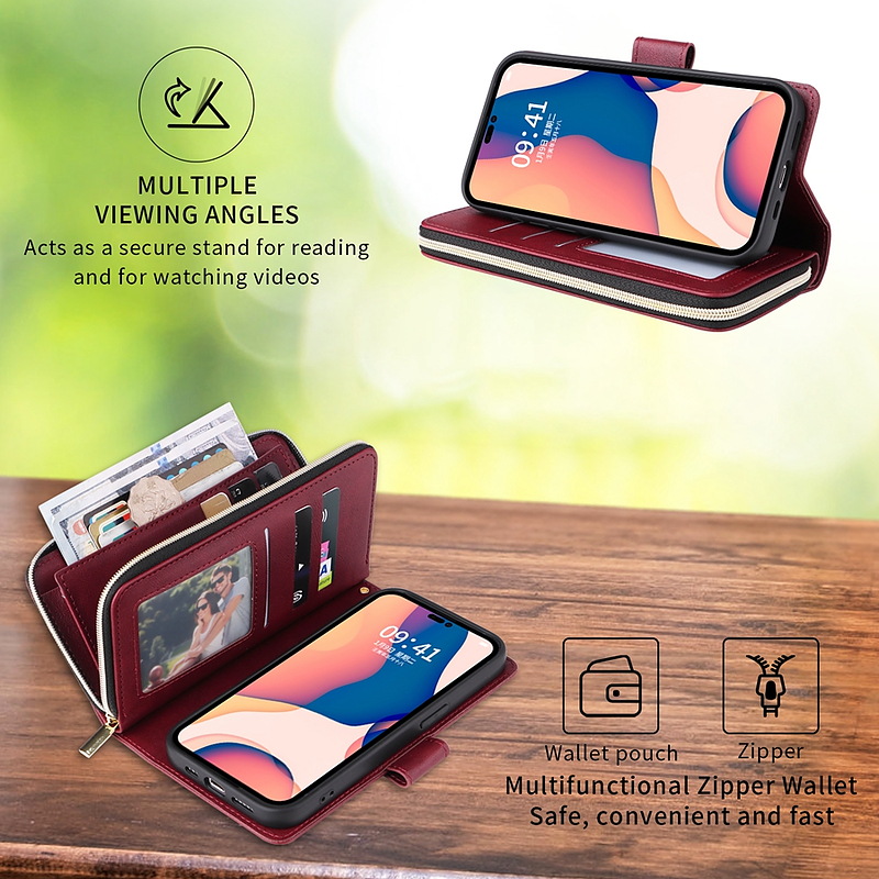 elitephonecase.com-Vỏ 9 thẻ sang trọng cho Samsung Galaxy S23 Ultra Wallet