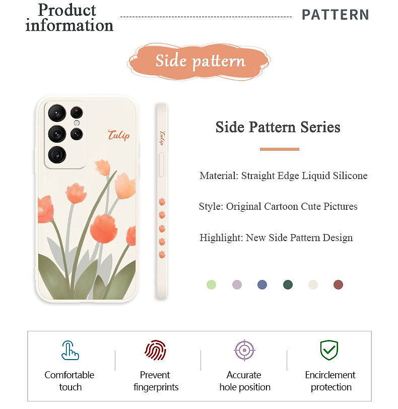elitephonecase.com-Ốp lưng hoa tulip cho Samsung Galaxy S22 Cover