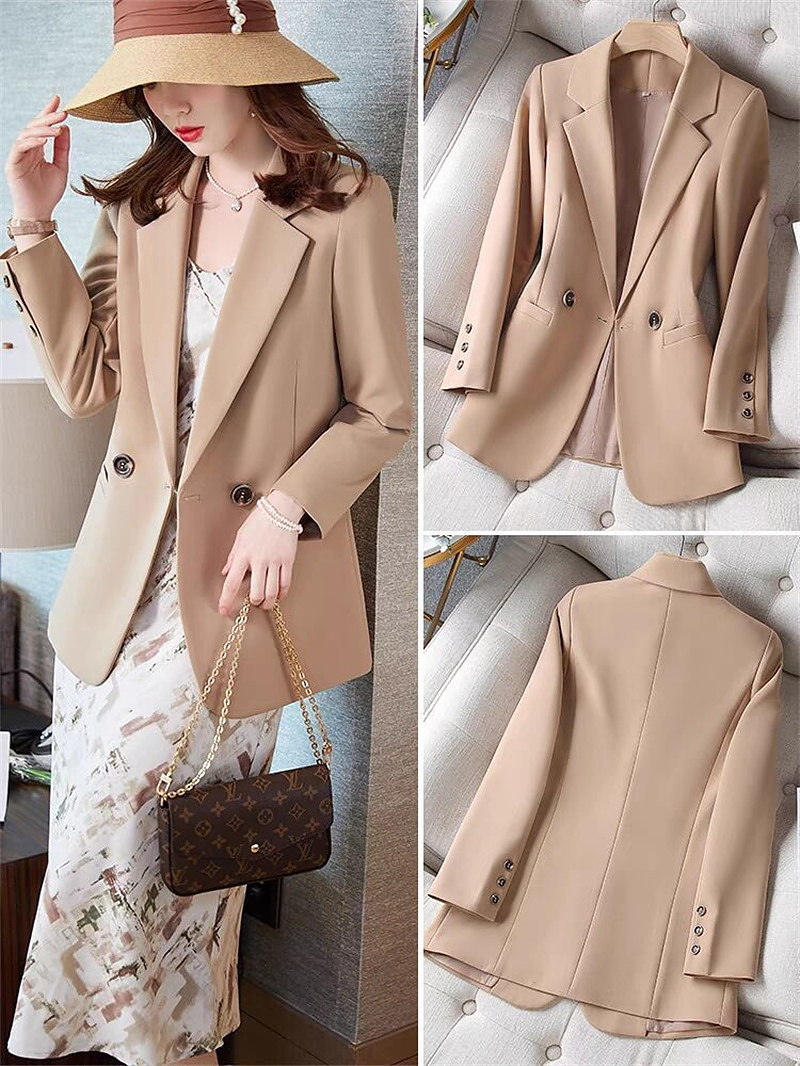 come4buy.com-Fashion Korean Long Sleeve Blazers Woman Jacket
