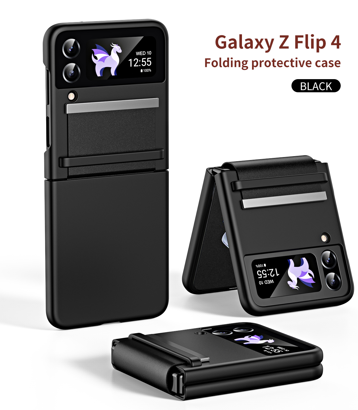 elitephonecase.com- Samsung Galaxy Z uchun ultra yupqa teriga mos mot g'ilof