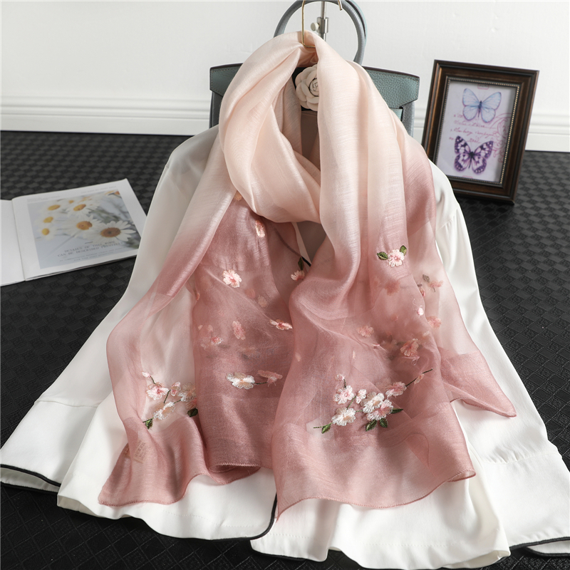 come4buy.com-Female Real Silk Wool Scarf for Women