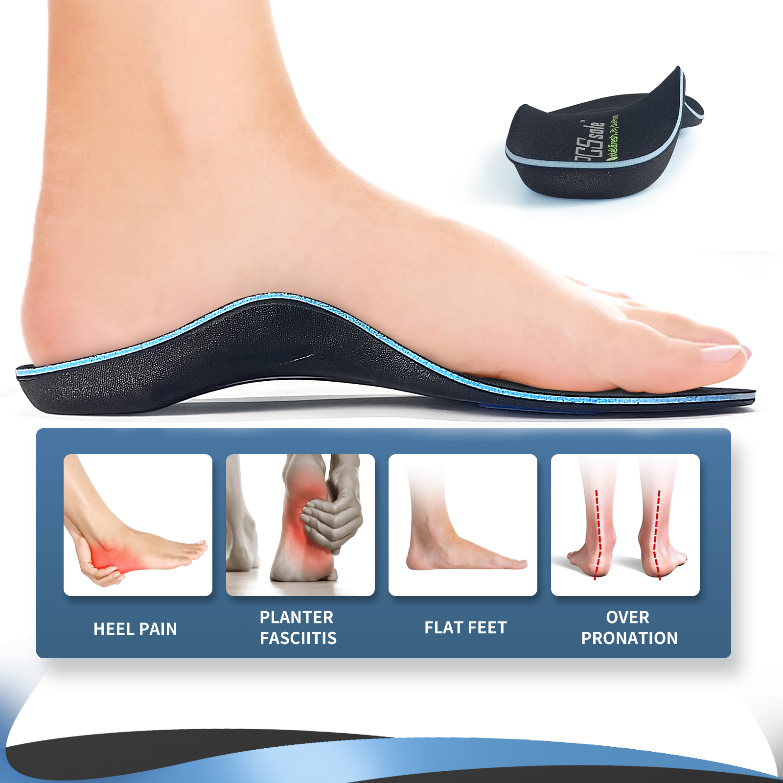 come4buy.com-Flat Foot Orthopedic Insoles For Feet Arch Support