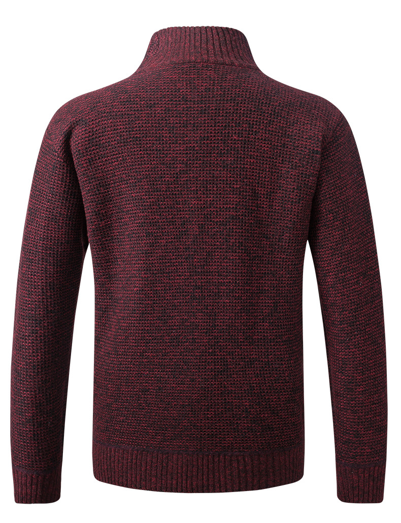 come4buy.com-Men Sweater Slim Fit Stand Collar Zipper Jacket
