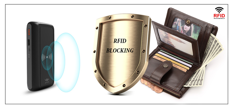 come4buy.com-Portfel męski Blokada RFID Posiadacz karty kredytowej Torebka podróżna