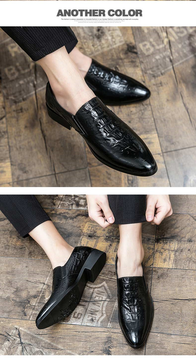 come4buy.com-Faux Leather Casual Shoes Men Classic Loafers Dress Shoes