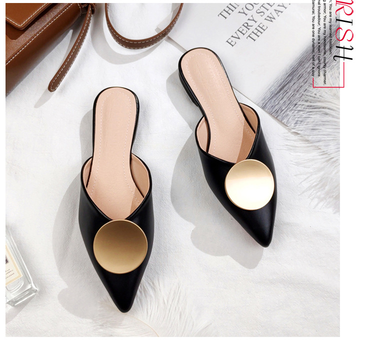 come4buy.com-Women Slippers Pointed Flats Fashion Buckle