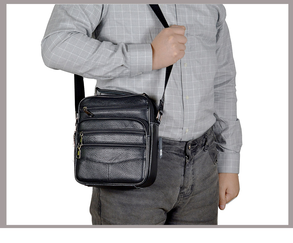 come4buy.com-Baqra Ġilda Messenger Bags Irġiel iPad Business Bag