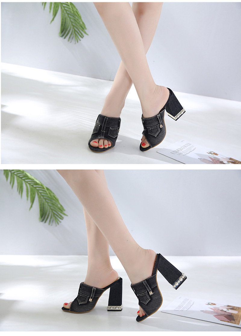 come4buy.com-Wanita Denim Shoes Seksi Ladies High Heels