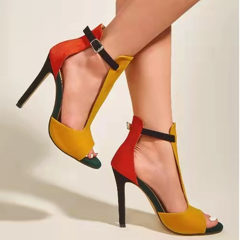 come4buy.com-Women Ankle Buckle Strap Fashion Stripper Ladies Shoe