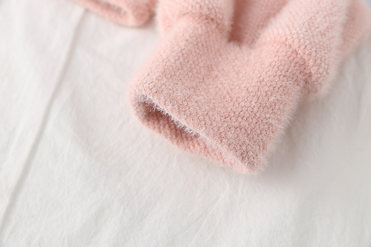 come4buy.com-Women Sweet Two Pieces Suit Knitted Sweater O Neck Sweaters and Dress Set