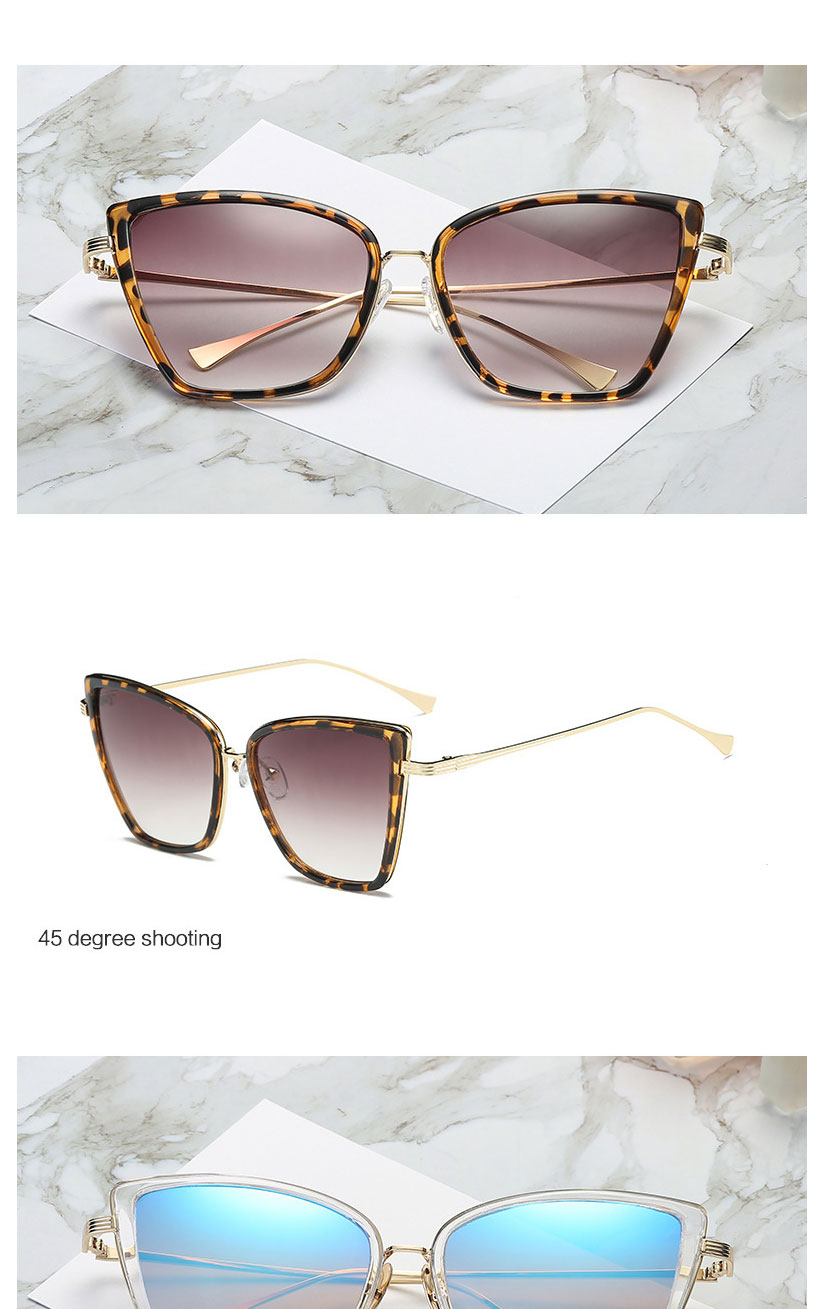 come4buy.com-Gafas de sol de ojo de gato Gafas de metal vintage para mujer Espejo retro UV400