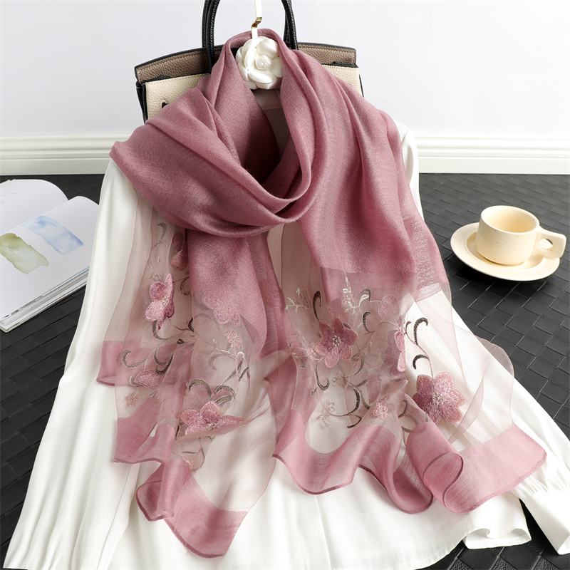 come4buy.com-Solid Silk Wool Women Scarf Shawl Wrap