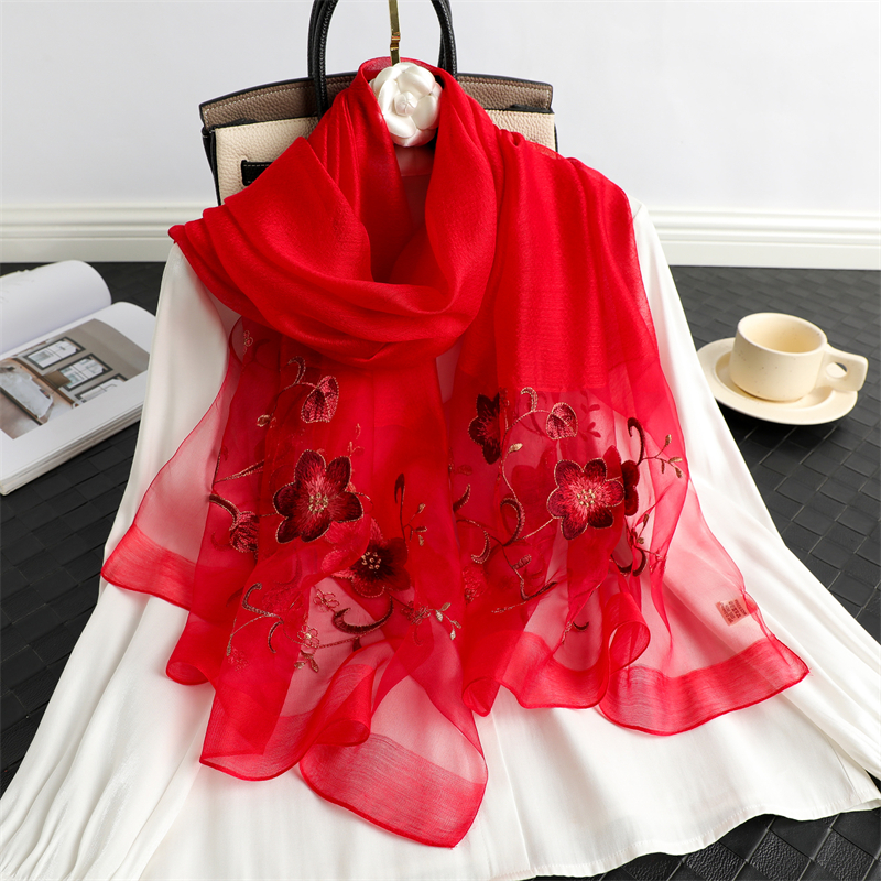 come4buy.com-Solid Silk Wool Women Scarf Shawl Wrap